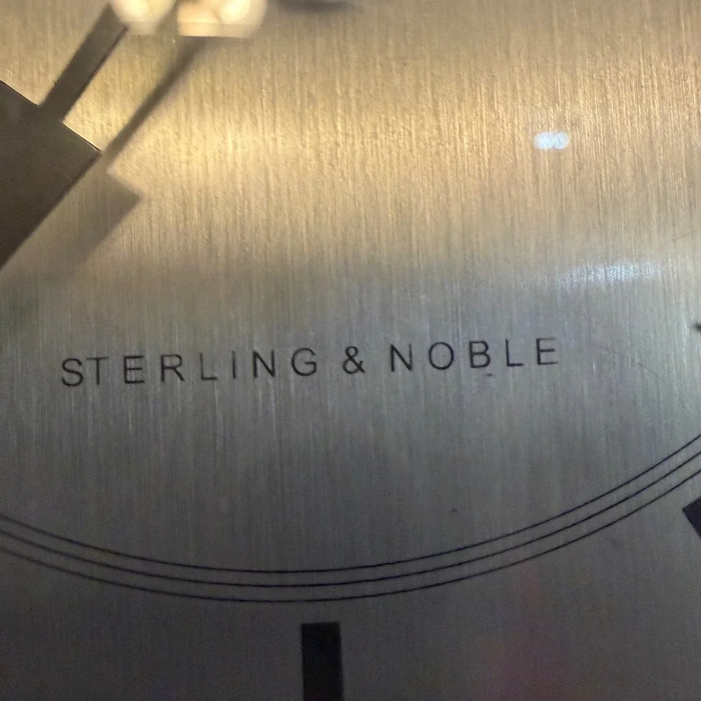 Sterling & Noble Black Starburst Wall Clock Mid Century Modern 18 Inch Retro